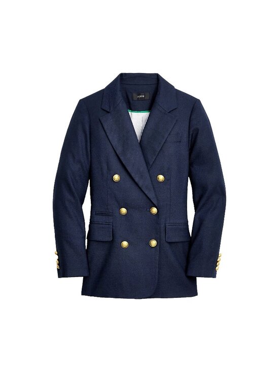 J. Crew Jackets & Blazers - NWT J.Crew Petite Bristol Blazer in Navy Blue Stretch Linen Jacket 10P